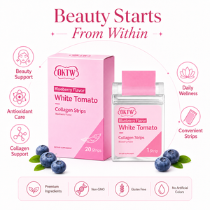 Tiras de Colágeno de Tomate Blanco OKTW con Sabor a Arándano, Extracto Natural, Disolubles Oralmente, Película de Belleza, 20 Sobres Portátiles, Suplemento Dietético - Product Image 4