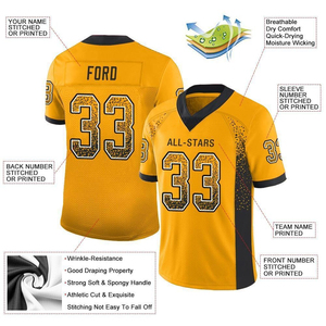 Camiseta hecha en fábrica College Mens Cowboys American Jersey Flag Football Jerseys Hecho en Pakistán precio barato OEM Personalización - Product Image 3