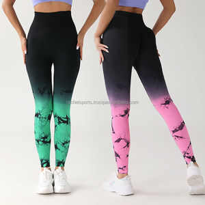 Pantalones de ropa deportiva OEM de alta calidad con logotipo personalizado cintura media cordón sólido transpirable mujeres Yoga Hipbutt Lifting Twist - Product Image 3