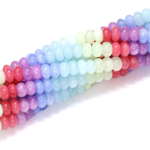 Perles Rondelles en Quartz Arc-en-ciel Multicolore 7mm-8mm, Fil de 15 Pouces, Pierres Précieuses Lisses pour Bijoux et Artisanat - Product Image 4