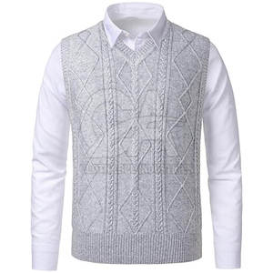 Couleurs personnalisées Tailles 2025 Disponible Pull sans manches de haute qualité pour hommes Tricots Pull sans manches personnalisé - Product Image 1