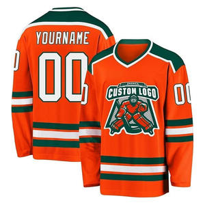 High Quality Custom Sublimation Ice <b>Hockey</b> Jersey Logo Polyester Spandex Material Breathable Quick Dry Unisex Adults OEM Service - Product Image 1