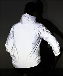 คุณภาพสูงที่กําหนดเองสะท้อนแสงระบายอากาศแห้งเร็วเสื้อผ้าทํางานเสื้อกันหนาวหมวกมองเห็นสูงพร้อมกระเป๋าเสื้อกันหนาวสะท้อนแสง - Product Image 6