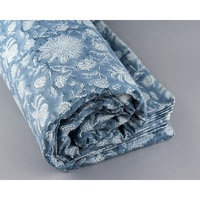 Forefair — housse de coussin décorative en coton, vêtements pour femmes, à imprimé floral, bleu, bloc à main, couture et course, 100%