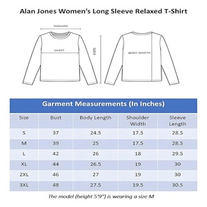 Camiseta de manga larga de algodón orgánico 100% para mujer, camiseta de secado rápido a cuadros, Sexy, holgada, de talla grande, ecológica, personalizada - Product Image 6