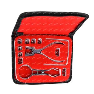 ชุดเครื่องมือทำฟันยางกันน้ำลายแบบไฟฟ้า 13 ชิ้น พร้อมกรอบ ตัวหนีบ และเครื่องมือทันตกรรม ทำจากสแตนเลสเกรดทางการแพทย์ - Product Image 1