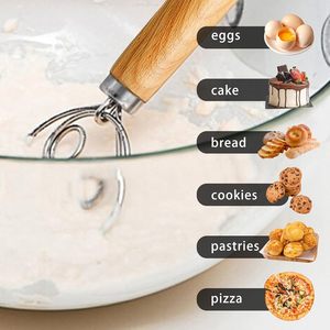 덴마크 반죽 털 나무 반죽 후크 네덜란드 털 스테인레스 반죽 털 - Product Image 5