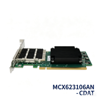 Adaptateur Ethernet Mellanox MCX623106AN-CDAT Connect X-6 Dx 1 Gbit/s double port QSFP56 PCIe 4.0 pour IA, HPC, Cloud et Données d'entreprise