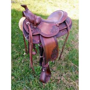 Silla de Montar Antigua para Caballo de Carreras, Cuero Genuino, Hecha a Mano, Diseño Tallado a Mano de Alta Comodidad, Estilo Vintage Europeo Australiano - Product Image 3