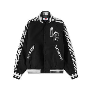 Chaqueta Varsity de Invierno para Hombre, Estilo Urbano, de Alta Calidad, en Cuero y Lona, Impermeable, Cortavientos, Largo Regular - Product Image 1