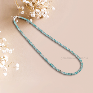 Perles de pierres précieuses d'apatite ciel de qualité supérieure Apatite naturelle à facettes Rondelle perle bijoux Apatite perle collier pour ses bijoux délicats - Product Image 2