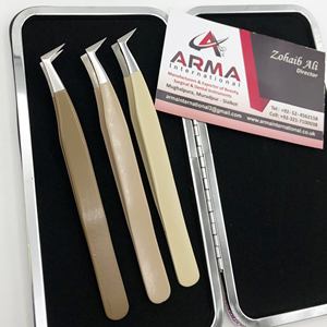 Pinzas para Extensión de Pestañas Personalizadas, Acero Inoxidable con Recubrimiento en Polvo, Agarre Fuerte, Punta Puntiaguda, Logotipo Personalizado - Product Image 2