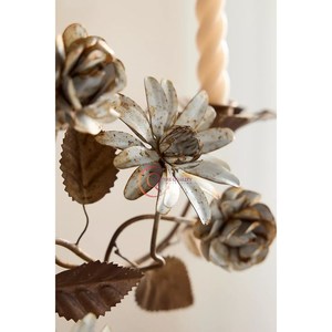 Unique Design 5 Arms Metal Candelabra Gold Color Wedding And Party Decoration Customized Size Unique Candle Jar Leaf Design - Product Image 3