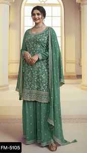 Pakistani Indian Salwar Kameez Stitched Shalwar Kameez Ready Made Anarkali Gown Embroidery Work Georgette Salwar Kameez Suit - Product Image 5