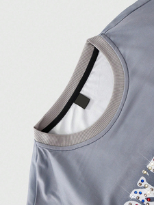 DIY Rhinestone 100% Cotton Casual Shirt Crop Style Short Sleeves Customizable Clubwear <b>Top</b> for <b>Men</b> Wholesale - Product Image 6