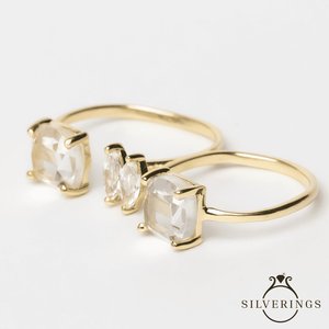 NOVAMART Fine Emerald-Cut Turquoise Cluster <b>Ring</b> in 925 Sterling <b>Silver</b>-Vintage <b>Adjustable</b> for Everyday Wear Wholesale Export - Product Image 2
