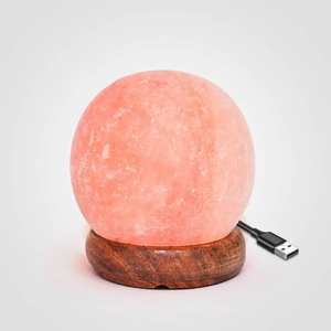 Lámpara de Esfera de Sal Rosa del Himalaya Natural, Bombilla LED Eléctrica con Cambio de Color, 1-2 LB |   Exportador a Granel de Sal del Himalaya, Fabricante de Equipos Originales (OEM) / Fabricante de Diseño Original (ODM) - Product Image 3