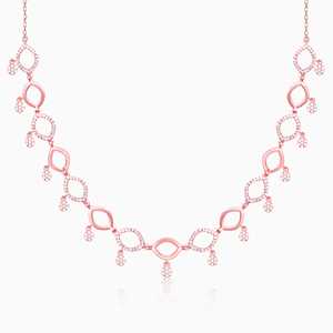 Collier en or rose avec cristal de duchesse - Product Image 5
