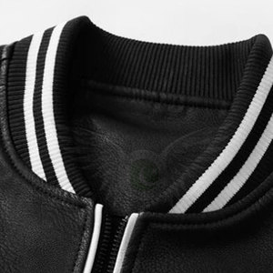Vêtements homme de qualité supérieure coupe ajustée veste en cuir décontractée meilleure veste en cuir tendance pour l'hiver - Product Image 3