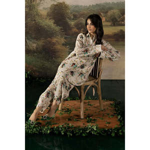 Conjunto de 2 Piezas, Camisa y Pantalón Estampados Jacquard Slub Khaddar con Decoración de Botones SCT-52001 - Product Image 3