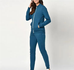 Survêtements en coton 100% à capuche d'hiver avec logo personnalisé pour hommes, style décontracté long, jogging, ensemble entièrement personnalisable - Product Image 4