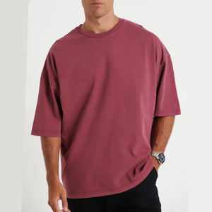 Haute qualité 300 GSM poids lourd hommes T-Shirts 100% coton goutte épaule surdimensionné Boxy t-shirts pour hommes personnalisés - Product Image 1