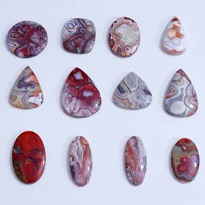 Haute qualité naturel fou dentelle Agate lâche pierres précieuses Cabochon Quartz pierre précieuse pour la fabrication de bijoux mélange forme et taille - Product Image 6