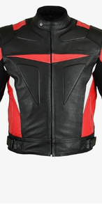 Veste de moto en cuir de haute qualité avec cuir de vache avec panneaux samtex à quatre voies avec protecteur approuvé CE - Product Image 2