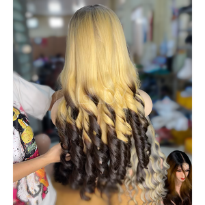 100% perruques de cheveux humains vietnamiens pour les femmes noires couleur rebondissante droite avec prix de gros - Product Image 4