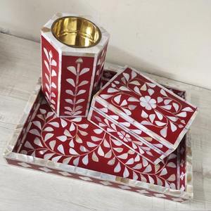 Set de brûleurs d'encens indiens best-sellers avec incrustation de nacre, ensembles de cadeaux en bois d'ambre gris et de benjoin parfumés à la lavande - Product Image 1