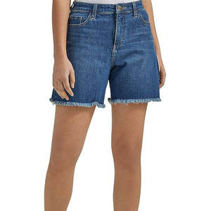 Shorts de Mezclilla para Mujer con Logotipo Personalizado, Precio de Fábrica, Shorts Cómodos para Mujer, Shorts Lisos Teñidos para Mujer - Product Image 1