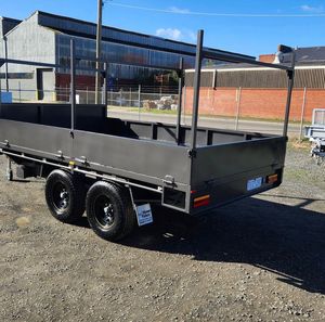 Nouvelle remorque agricole hydraulique Green Farm de 8 tonnes, barre de remorquage de 40 m, garantie de 2 ans, capacité de 16 000 lb pour tracteur de construction - Product Image 2