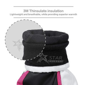 Winter Insulated Leather and PU Combined Ski <b>Gloves</b> <b>for</b> Outdoor Riding and Mountain Sports - Product Image 2