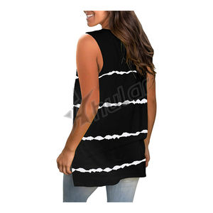 Offre Spéciale personnalisé femmes débardeurs confortable tricoté polyester extensible col rond tenue décontracté - Product Image 2