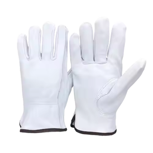 Gants de travail industriels de sécurité polyvalents en cuir pleine fleur de vachette de haute qualité, réglables, 11 oz, épais, robustes et longs - Product Image 4