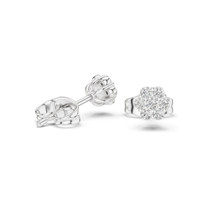 Pendientes de Flor con Diamantes de Laboratorio, 0.194 CT, Claridad VVS-VS EF, Oro de 18KT, 14KT, 10KT y Plata 925, Oro Rosa, Amarillo y Blanco - Product Image 6