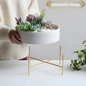 La mejor maceta de metal de venta con soporte dorado a un precio razonable para la decoración del restaurante del jardín del hogar - Product Image 3