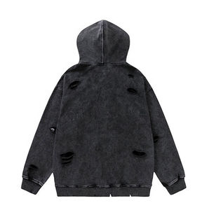 Sweat-shirts à logo personnalisé délavés à l'acide, impression sérigraphique, streetwear de haute qualité, surdimensionné, pull lourd en coton 100%, hiver - Product Image 6