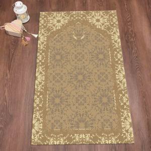 3D Printed Islamic Design Elegant Beige Prayer <b>Rug</b>,Nonwoven <b>Thin</b> <b>Rug</b> - Product Image 4