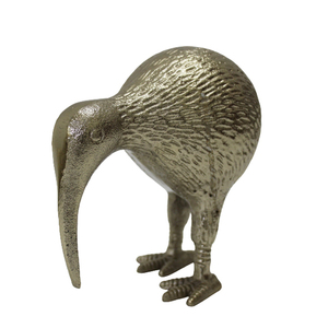 Sculpture décorative toucan en aluminium laiton brut EPL table restaurant salon & maison décoration de table - Product Image 2