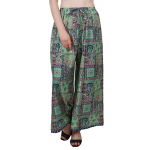 Hot Sale 2024 Straight Pants with Floral Designed Printed Casual Style Elastic Waist Comfortable Palazzo for Women and Girls