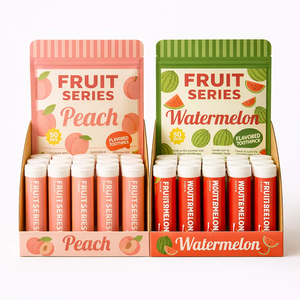 桃とスイカの味のつまようじ（ディスプレイボックス入り）禁煙用フレーバー付きつまようじ - Product Image 1