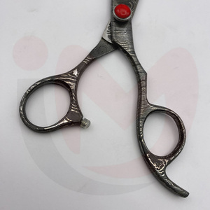 Ciseaux de coiffure professionnels en acier inoxydable japonais noir damas de 6.0 pouces - Product Image 2