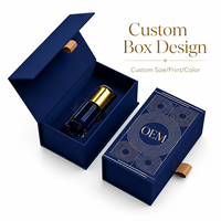 Boîte en carton ondulé personnalisée pour parfum Attar avec insert en éponge, revêtement UV, matériaux recyclés pour l'emballage cadeau de parfum Oud