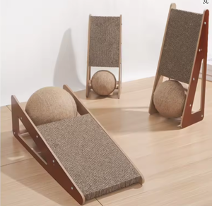 โต๊ะไม้สำหรับแมวที่ข่วนลายสัตว์เป็นมิตรกับสิ่งแวดล้อมมีปุ่มสำหรับห้องนั่งเล่นการตกแต่งภายในของสัตว์เลี้ยงแบบหรูหราทันสมัย - Product Image 3