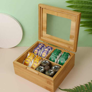 Caja de madera rústica hecha a mano con tapa, adición estética a cualquier cocina para sostener especias, mezclas de té o productos imprescindibles para hornear - Product Image 2