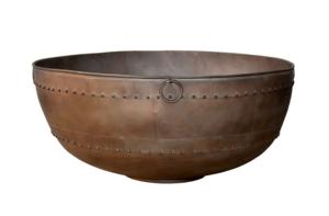 Brazier en fonte indienne avec finition rouillée ancienne, design moderne, support trépied portable, grill pour usage intérieur/extérieur - Product Image 2