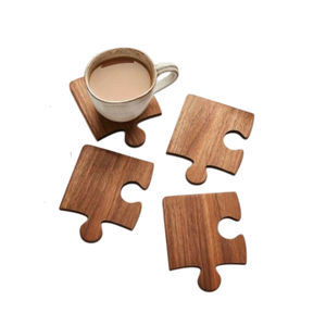 Posavasos decorativos de diseño único para taza de café, posavasos de madera de alta calidad con forma cuadrada, posavasos para accesorios para beber - Product Image 4