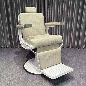 Nouvelle chaise de barbier commerciale moderne, mobilier de salon en métal, simili cuir avec pompe hydraulique robuste et repose-pieds réglable - Product Image 5
