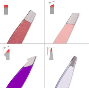 Ensemble de pinces à cils personnalisées Hit Différentes couleurs avec embouts obliques et droits Épilation de beauté - Product Image 4